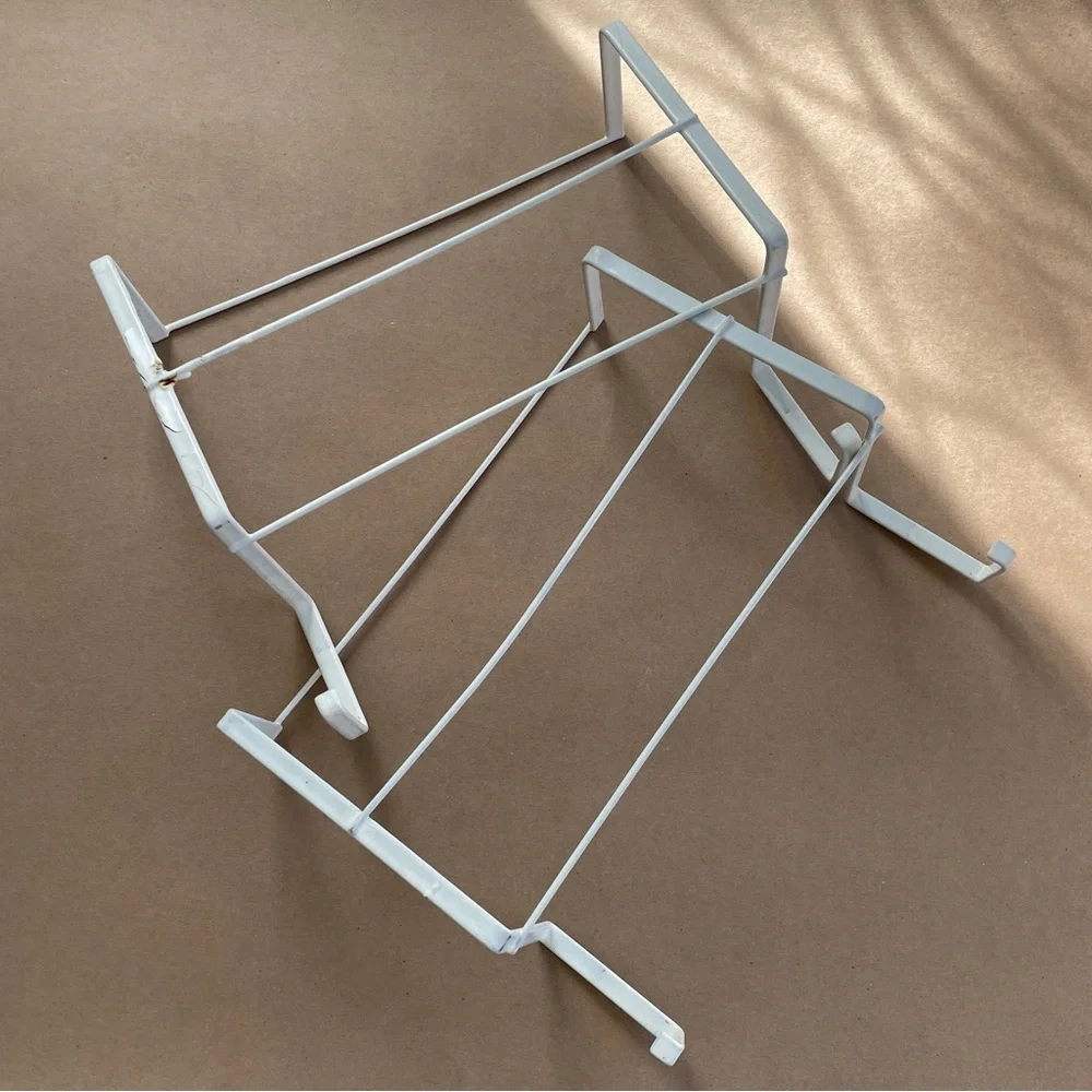 2 Adjustable Flower Box Holders, white